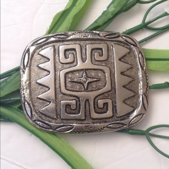 Vintage Other - Vintage Aztec - Southwestern - Native American Belt Buckle